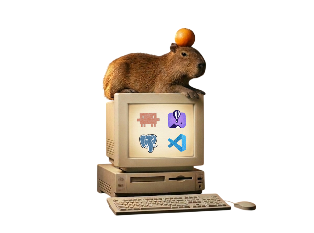 Capybara mascot surrounded by logos of the tools bundled with Wafer